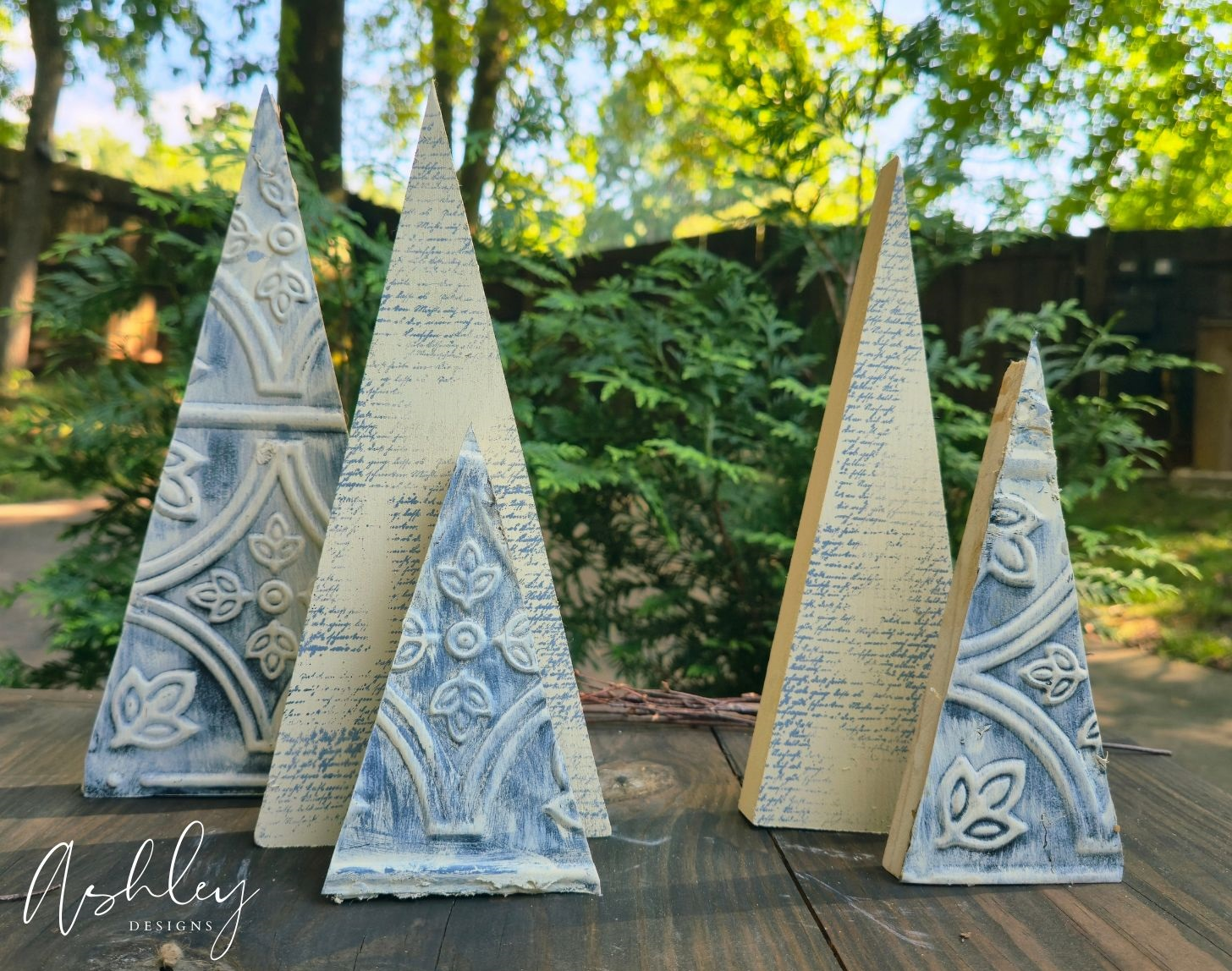 Vintage Distressed Wooden Christmas Tree Collection