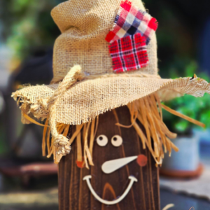Rustic Scarecrow Shelf Decor