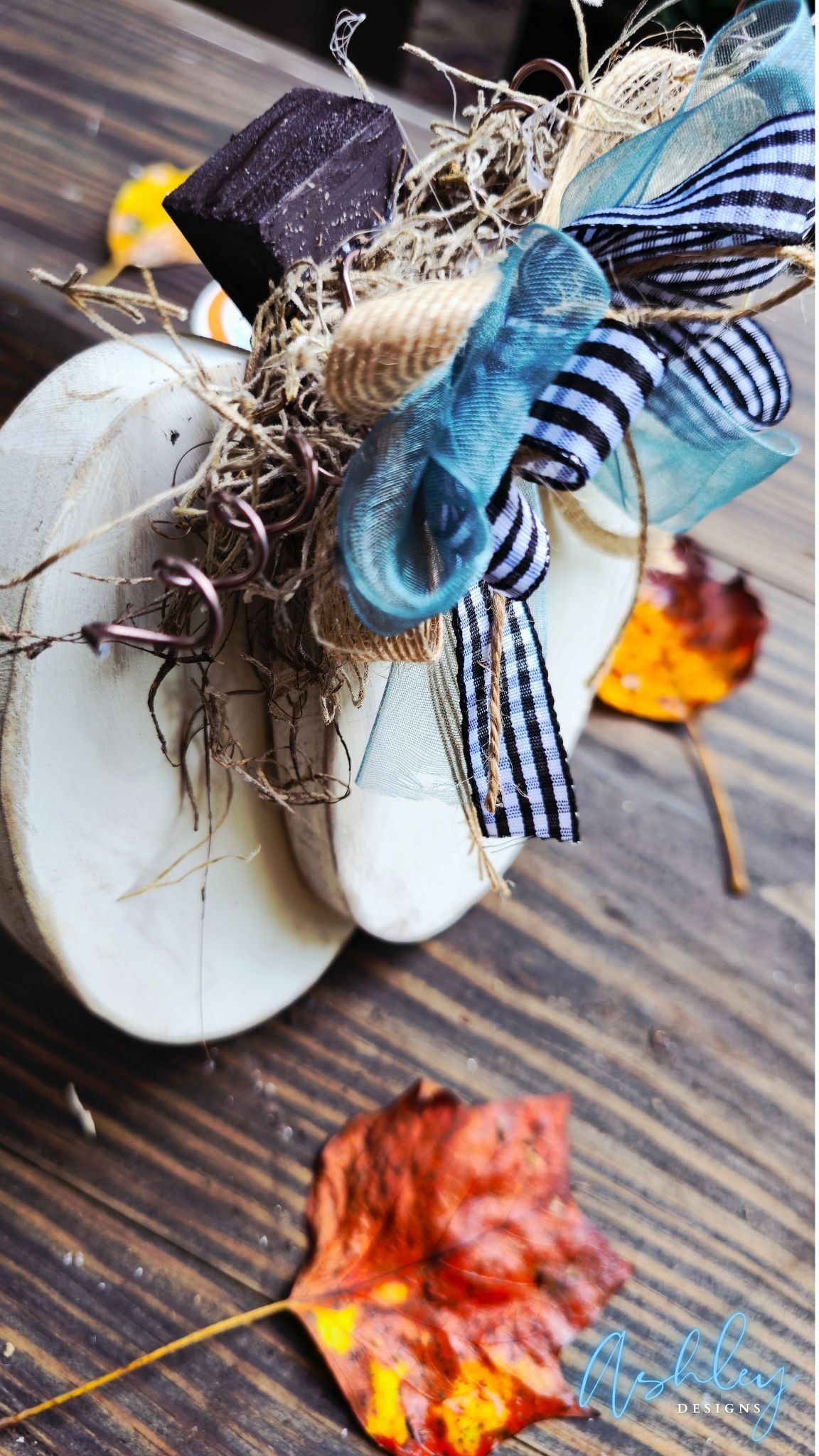 Chunky Wooden Pumpkin - Image 3