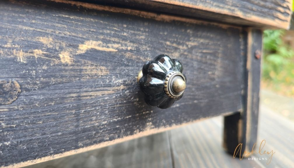 Chubby Stool - Distressed Black - Image 7