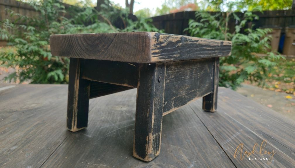 Chubby Stool - Distressed Black - Image 4