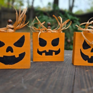 Rustic Jack-o'-Lantern Trio