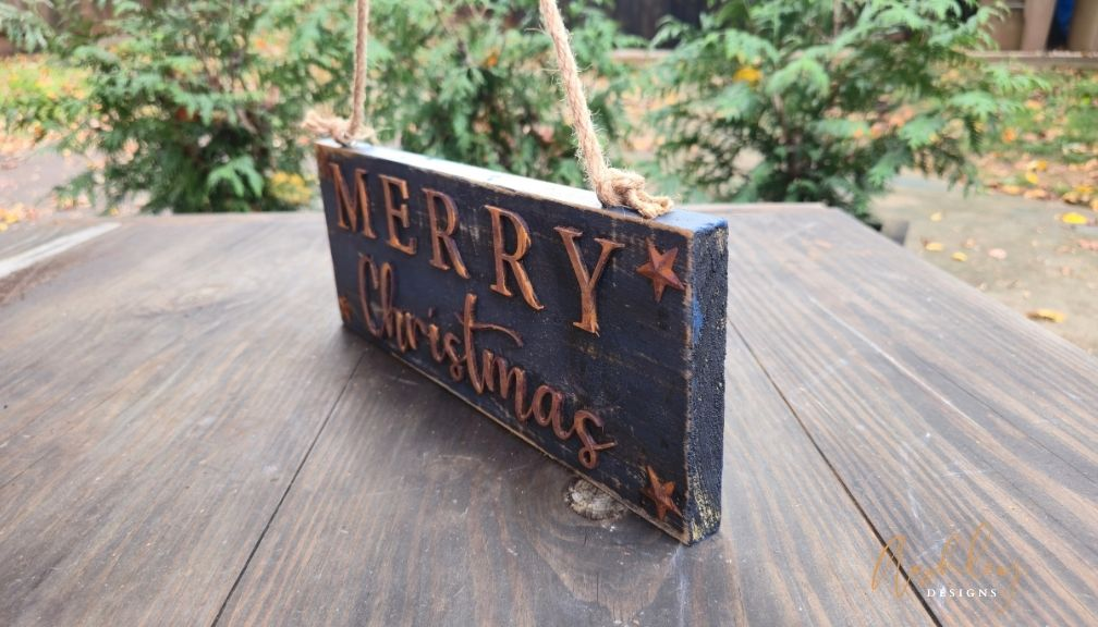 Handcrafted Rustic "Merry Christmas" Wood Sign - Image 6