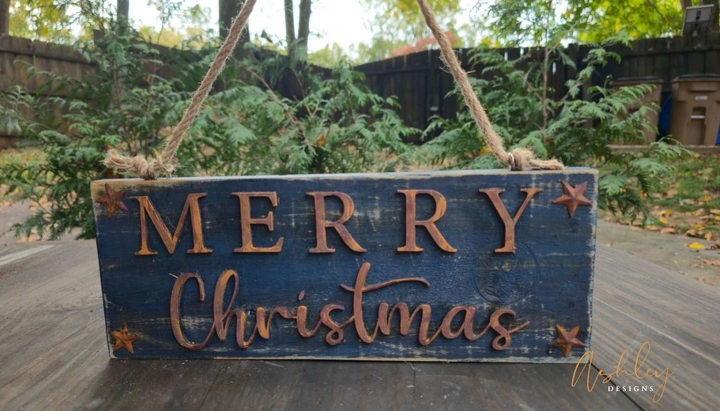 Handcrafted Rustic "Merry Christmas" Wood Sign - Image 8
