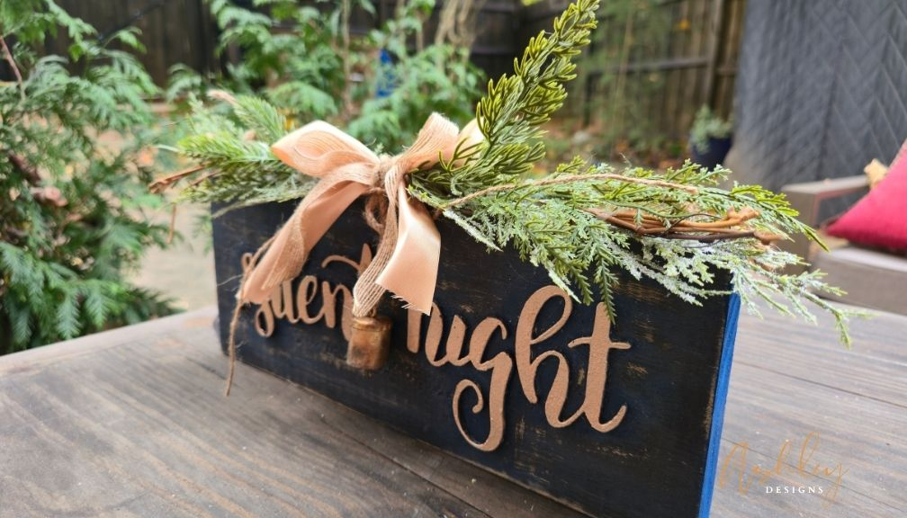 Handcrafted Distressed "Silent Night" Wood Sign - Image 3