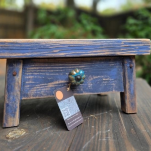 Chubby Stool - Rustic Blue