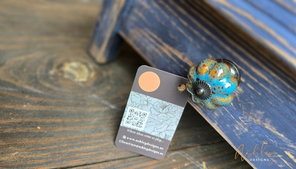 Chubby Stool - Rustic Blue - Image 3