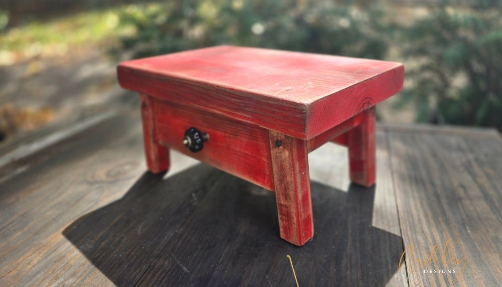 Chubby Stool - Aged Red - Image 3