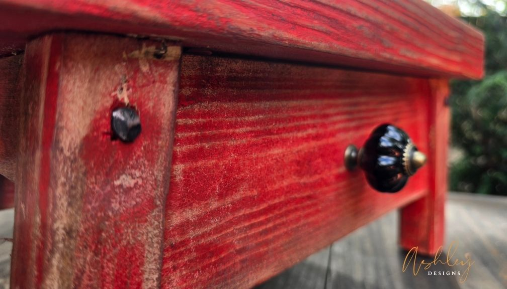 Chubby Stool - Aged Red - Image 11