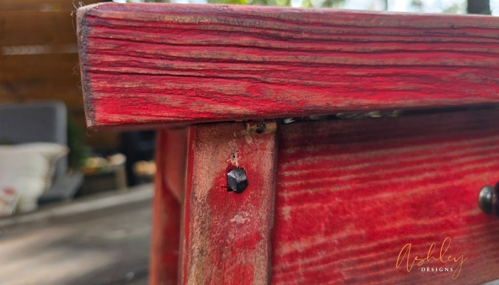 Chubby Stool - Aged Red - Image 6