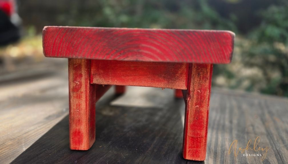 Chubby Stool - Aged Red - Image 7
