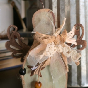 Hope & Resilience Rustic Wood Angels